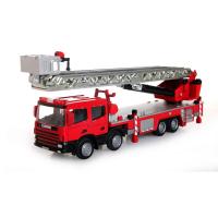 天贝正品凯迪威合金工程车模型 1:50云梯消防车玩具模型 625012