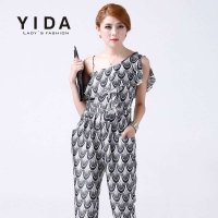 yida 依达 2014新款 欧美单肩 度假 连体裤