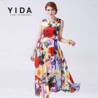 yida 依达 2014夏装新款欧美OL高端品质优质款呢拼网布百褶短裙