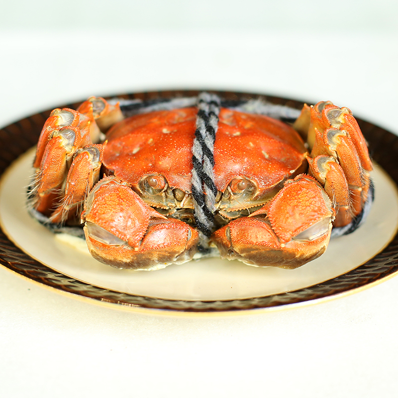 湖畔人家牌阳澄湖大闸蟹礼盒8只装公4.5-4.9两4只母3.0-3.4两4只鲜活大闸蟹礼券1798型