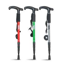 DDM铝合金四节弯柄登山杖