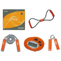 GASLION/格狮伦 运动四件套GS005 运动健身户外套装 跳绳握力器拉力器计步器