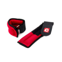 强力 护腕运动沙袋 负重装备 运动健身 铁砂 绑腕 红黑色 2*0.45KG 3110