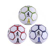 强力 足球 4号足球 PVC足球 机缝足球 室内室外通用 学生成人练习训练球 彩色蜂巢纹 6401