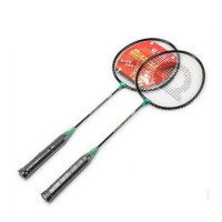 强力 铝合金羽毛球拍 学生双拍情侣款 控球型业余初级训练拍 2支装 5316