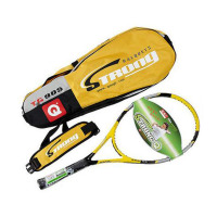 强力 纳米全碳素一体网球拍 纳米钢性碳素网拍 专业网球拍 比赛训练网球拍 单拍 附网拍包 TG905