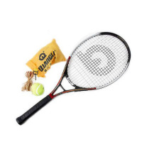 强力 碳铝一体网球拍 单人训练用拍 学生初级训练网球拍 附网球回弹器和拍套 8912B