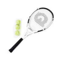 强力 碳铝一体网球拍 学生训练拍 初级网球拍 网球拍网球套装 单支装 附半透明拍套 183A