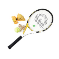强力 碳铝合金一体成型网球拍 单人初学网球拍 学生训练单拍 附网球+回弹器 627B