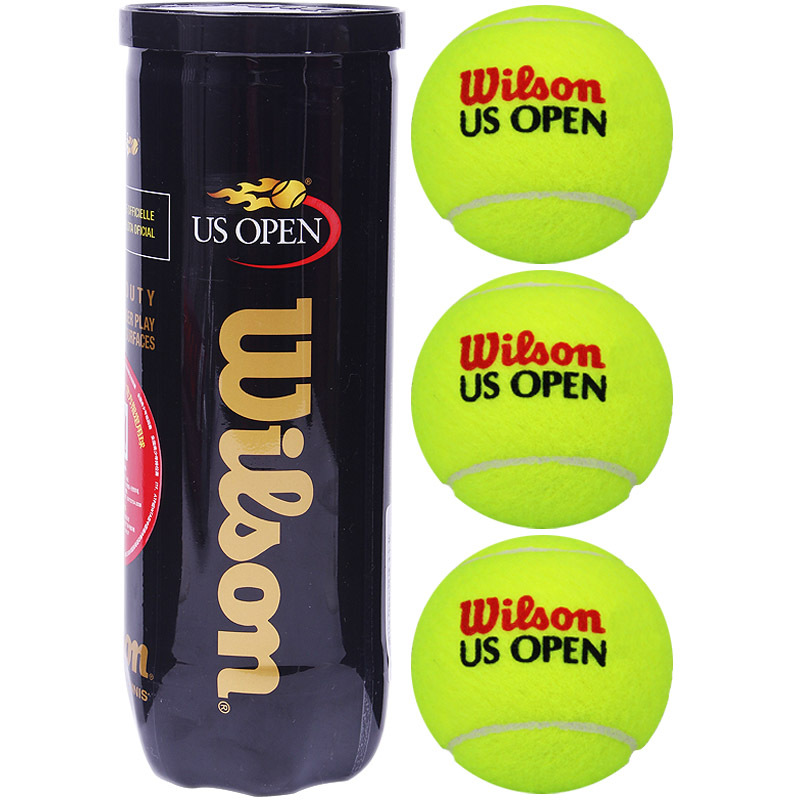 威尔胜Wilson Us Open网球 WRT106200 美网比赛训练用球 塑罐3个装