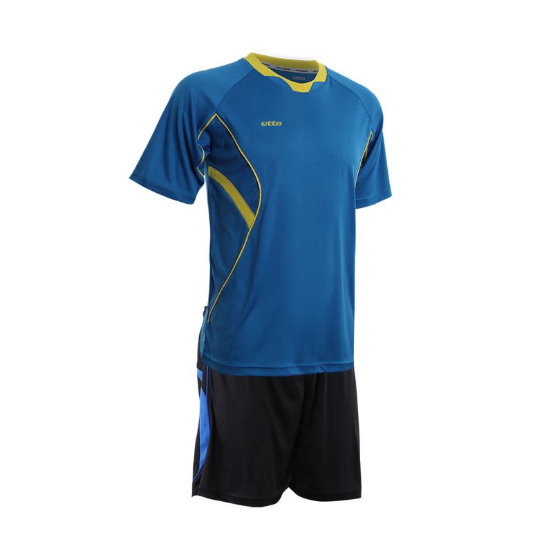 etto英途短袖足球服套装光板球衣吸湿排汗比赛服训练队服SW1120图片