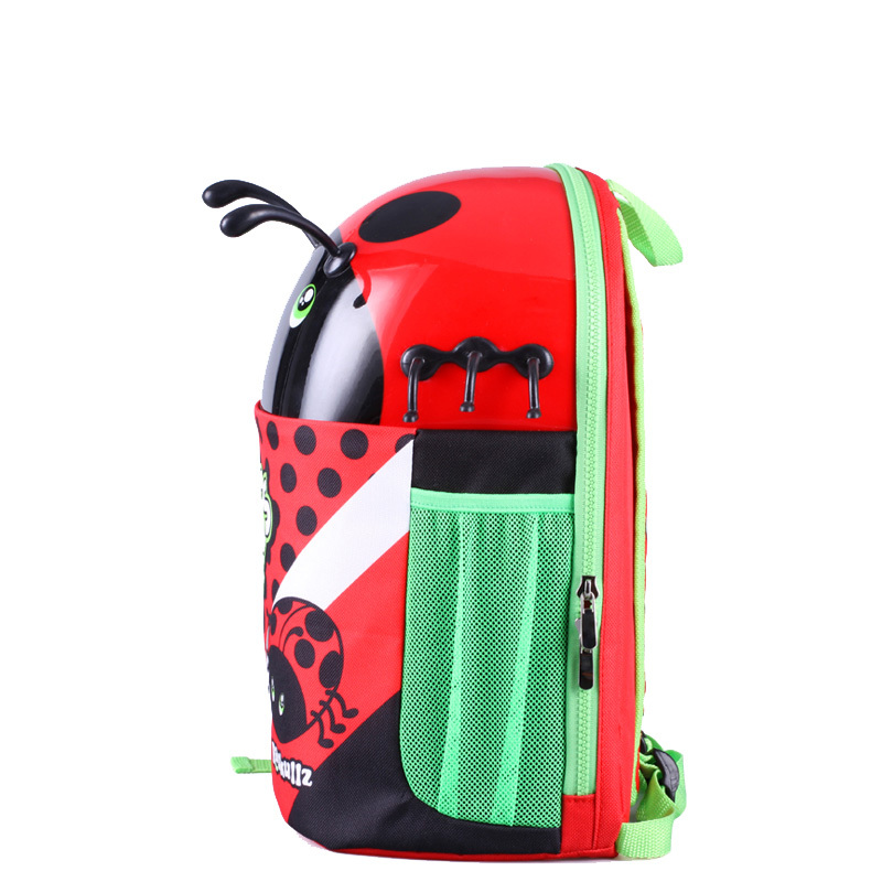 raskullz莱斯狐 MK0014 可爱红色甲虫双肩背包 3D卡通小学生书包 幼儿园减负儿童双肩书包