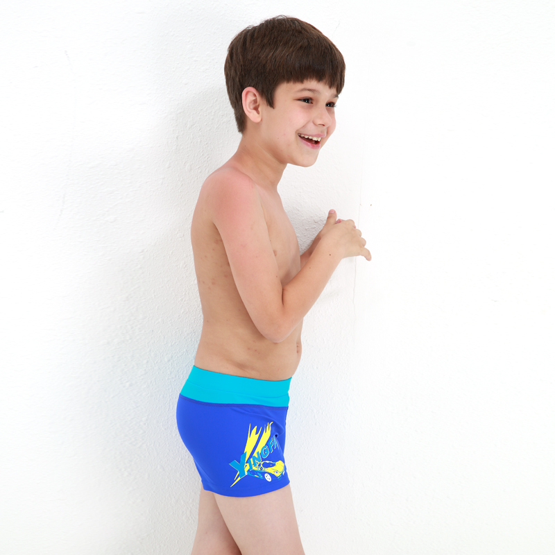 yingfa英发儿童舒适泳裤y0212男童松紧系带卡通图案平角泳裤