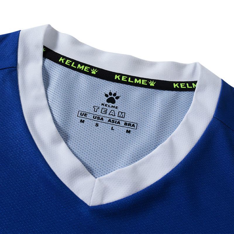 KELME卡尔美 男式光板足球服套装 比赛组队服队服 V领短袖短裤运动服套装 871001图片