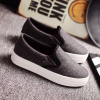 2016春季厚底乐福鞋女鞋学生懒人鞋韩版女帆布鞋板鞋女平底休闲鞋