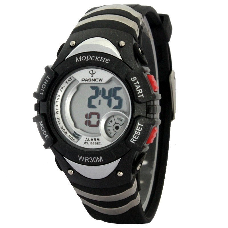 百圣牛pasnew30m生活防水运动电子表学生表韩版防水表青少年数字儿童