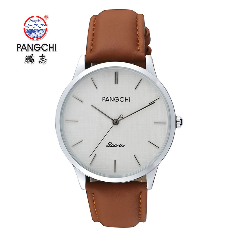 鹏志(PANGCHI)手表 新款韩版简约男士表 商务休闲情侣表 水钻皮革皮带 石英表 女2247