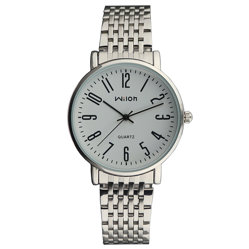 威龙chinowilon男手表简约男士表情侣表女士表石英表男中老年人手表