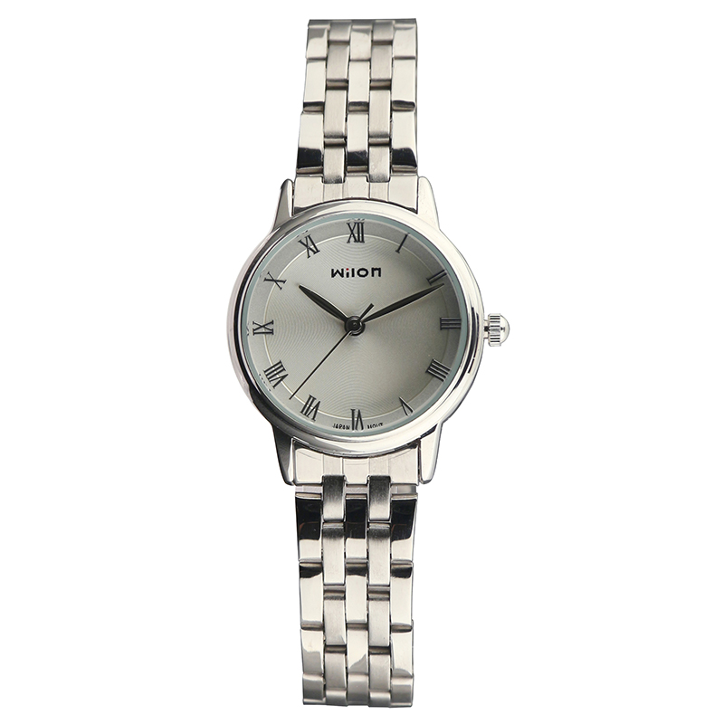 威龙chinowilon手表韩版学生钢带手表男时尚简约刻度男表清新时装情侣