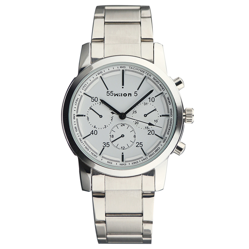 威龙chinowilon手表韩版学生钢带手表男时尚简约刻度男表清新时装情侣