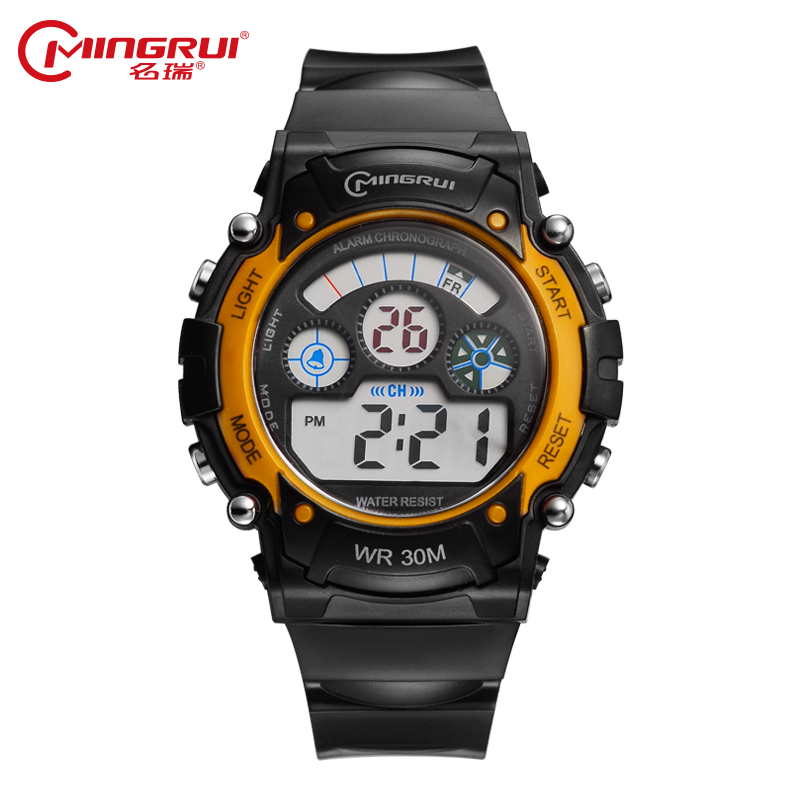 名瑞小学生数字电子表男男孩女孩时尚30米生活防水夜光儿童多功能运动
