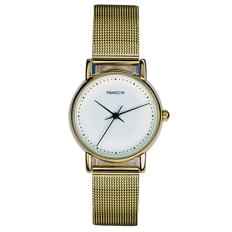 pangchi新款手表时尚商务男士表休闲情侣对表流行网带优雅石英表女士