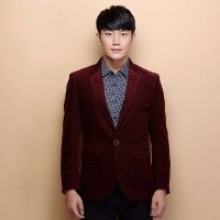 才子男装（TRIES）休闲便西 男士平驳领一粒单排扣修身型便服单西