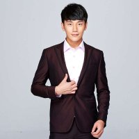 才子男装（TRIES）正装套装西服 男士正装礼服一粒单排扣戗驳领修身型西服套装