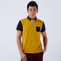 才子男装（TRIES）短袖T恤 男士夏季新款 撞色修身时尚短袖T恤