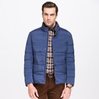 才子男装（TRIES）羽绒服 男士冬季新款 时尚两色无帽立领散口袖羽绒服