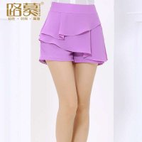 路慕 2014夏装新款 OL必备时尚百搭雪纺裙裤 潮流前线短裤 热裤
