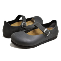 德国原装进口Birkenstock女士软木鞋床玛丽珍牛皮平底休闲鞋芭蕾鞋