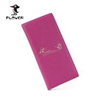 啄木鸟plover 女士长款钱包二层牛皮卡包皮夹 钱夹女款手包女薄款p家钱包韩版
