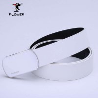 香港plover啄木鸟 新款韩版牛皮皮带平滑扣休闲百搭潮流时尚板扣腰带