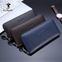 啄木鸟/Plover男士拉链式长款真皮钱包 竖款头层牛皮商务休闲手抓包手包 时尚随心随意
