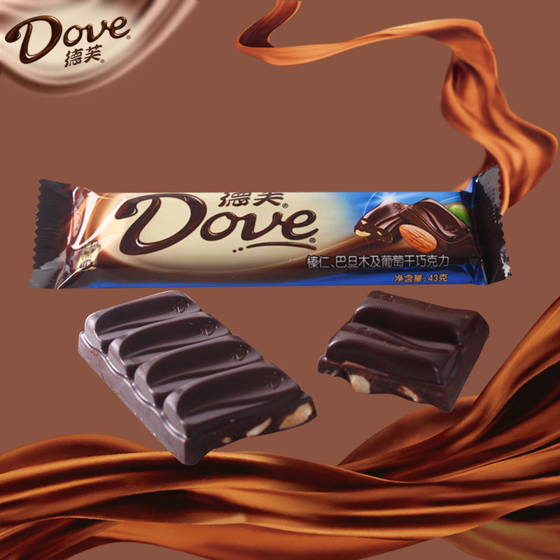 德芙巧克力榛仁巴旦木葡萄干43克