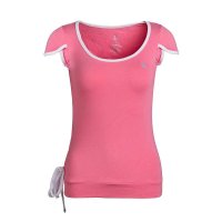 力为/leevy 2014女装运动休闲t恤两件套（跑步短款背心 短袖t恤）