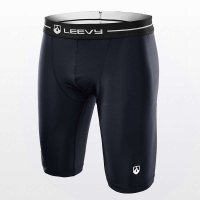 力为/leevy 专业马拉松跑步功能内裤 男士五分紧身运动裤 速干