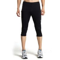 力为/leevy男款紧身裤运动健身弹力七分裤