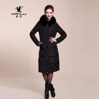 寒鹭 2014冬季新款女装羽绒服 时尚大码长款加厚獭兔毛领羽绒服 女冬装外套