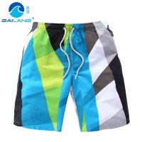 盖浪 夏 沙滩裤 潮男 速干宽松大码休闲短裤 中裤五分裤 经典格子NZ17-J