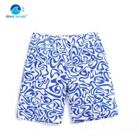 盖浪 休闲印花短裤 潮男士韩 速干宽松沙滩裤 大裤衩 蓝白迷彩532112
