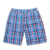盖浪 新款沙滩裤男速干大码宽松松紧腰绳英伦格子五分短裤G5-MJ052