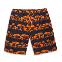 盖浪 夏沙滩裤男宽松大码动物印花漂流度假全棉透气休闲短裤G5-MS098