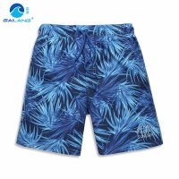 盖浪 冬季温泉男士沙滩裤男宽松大码速干温泉短裤 有内衬大花裤衩GMA004