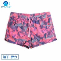 盖浪 情侣沙滩裤女夏季速干短裤 蜜月海边度假弹力短裤 宽松大码GWA080