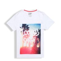 盖浪 夏纯棉潮男士圆领短袖t恤 吸湿透气大码风景印花韩版潮T短袖G5-M100