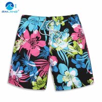 盖浪 夏情侣沙滩裤男女宽松大码速干靓丽大花潮海边度假短裤G5-Q467