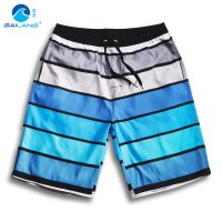 盖浪男士休闲短裤 五分裤 大码宽松条纹沙滩裤 速干热裤 大裤衩