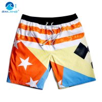 盖浪 男沙滩裤速干大码宽松潮运动休闲短裤 亮色青春防紫外线裤衩